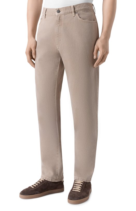 Джинсы Regular Zegna GAN/UCIB5A6 Бежевый  GAN/UCIB5A6 Фото 3