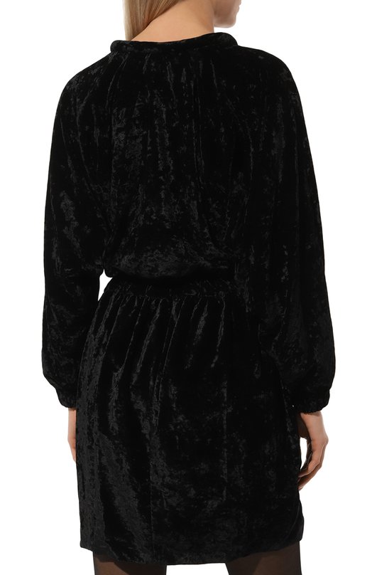 Бархатное платье Isabel Marant 24AR00606FA/B3J04I Чёрный  24AR00606FA/B3J04I Фото 4