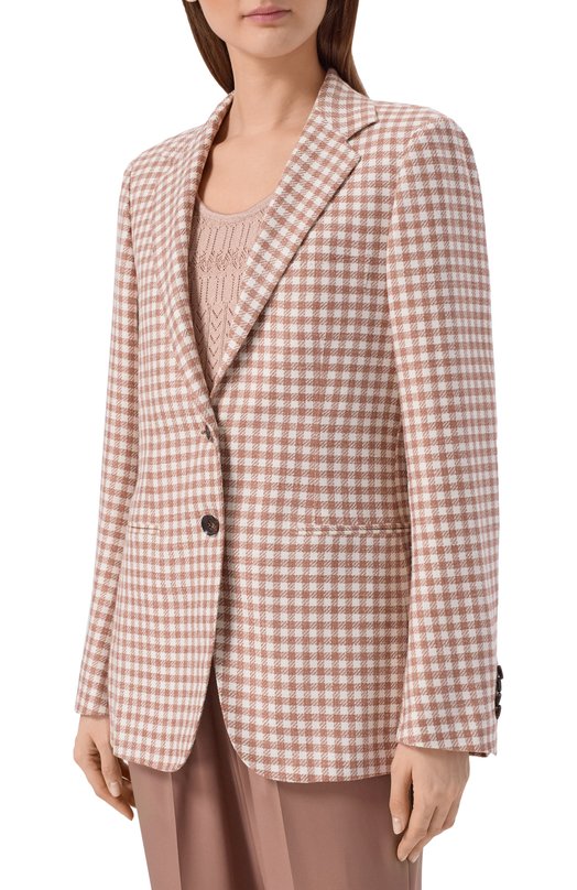 Жакет из кашемира и шерсти Kiton D58504K0615 Коричневый  D58504K0615 Фото 3