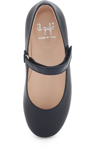 Кожаные туфли с застежками велькро IL GUFO синего цвета по цене 13900 руб., арт. G289/VITELL0 NAPPAC0/27-30, фото 4 Кожаные туфли с застежками велькро IL GUFO, арт. G289/VITELL0 NAPPAC0/27-30, фото 4