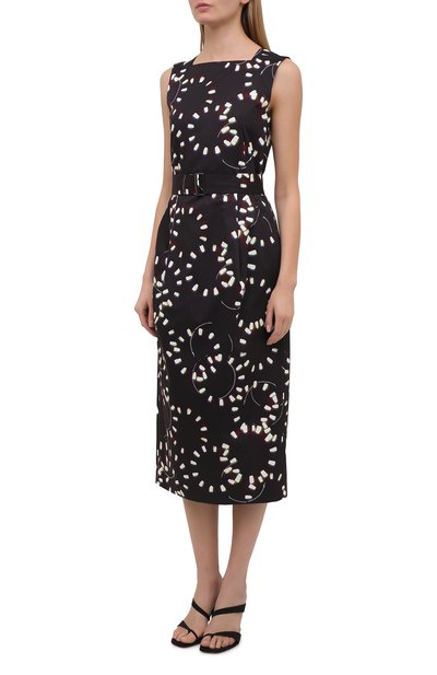 Платье из хлопка DRIES VAN NOTEN черного цвета по цене 126000 руб., арт. 211-31079-2093, фото 3 Платье из хлопка DRIES VAN NOTEN, арт. 211-31079-2093, фото 3