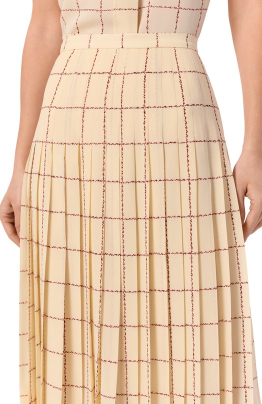 Шелковая юбка Loro Piana FAP3865 Бежевый  FAP3865 Фото 5