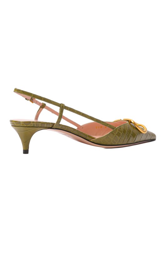 Кожаные туфли VLogo Signature 40 Valentino 8W2S0Q70/LUR Хаки  8W2S0Q70/LUR Фото 5