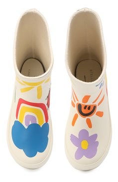 Детские резиновые сапоги STELLA MCCARTNEY разноцветного цвета, арт. 601379/SPD04 | Фото 5 (Материал внутренний: Текстиль; Материал внешний: Резина; Кросс-КТ: резиновые; Региональные ограничения белый список (Axapta Mercury): RU; Нос: Не проставлено; Материал сплава: Проставлено; Каблук высота: Низкий)