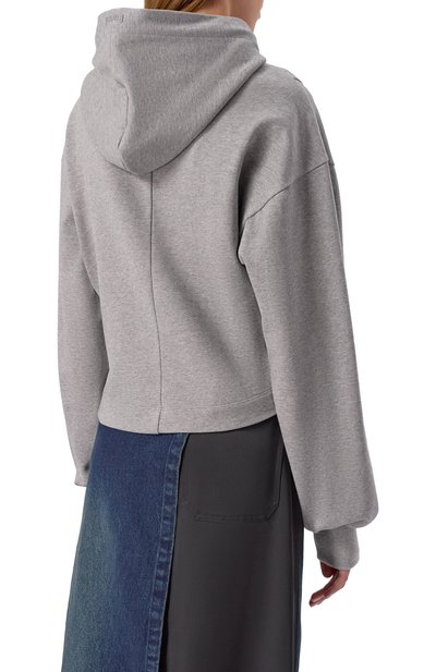 Хлопковое худи JUUN.J серого цвета по цене 47100 руб., арт. JW5241W063, фото 4 Хлопковое худи JUUN.J, арт. JW5241W063, фото 4