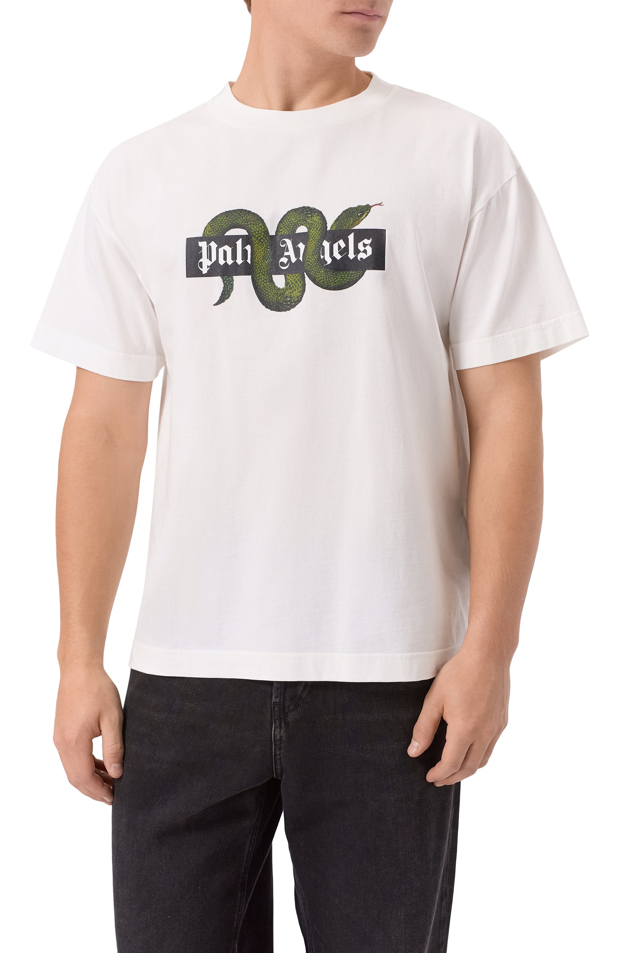Хлопковая футболка PALM ANGELS, арт. PMAA109F25JER008, фото 3