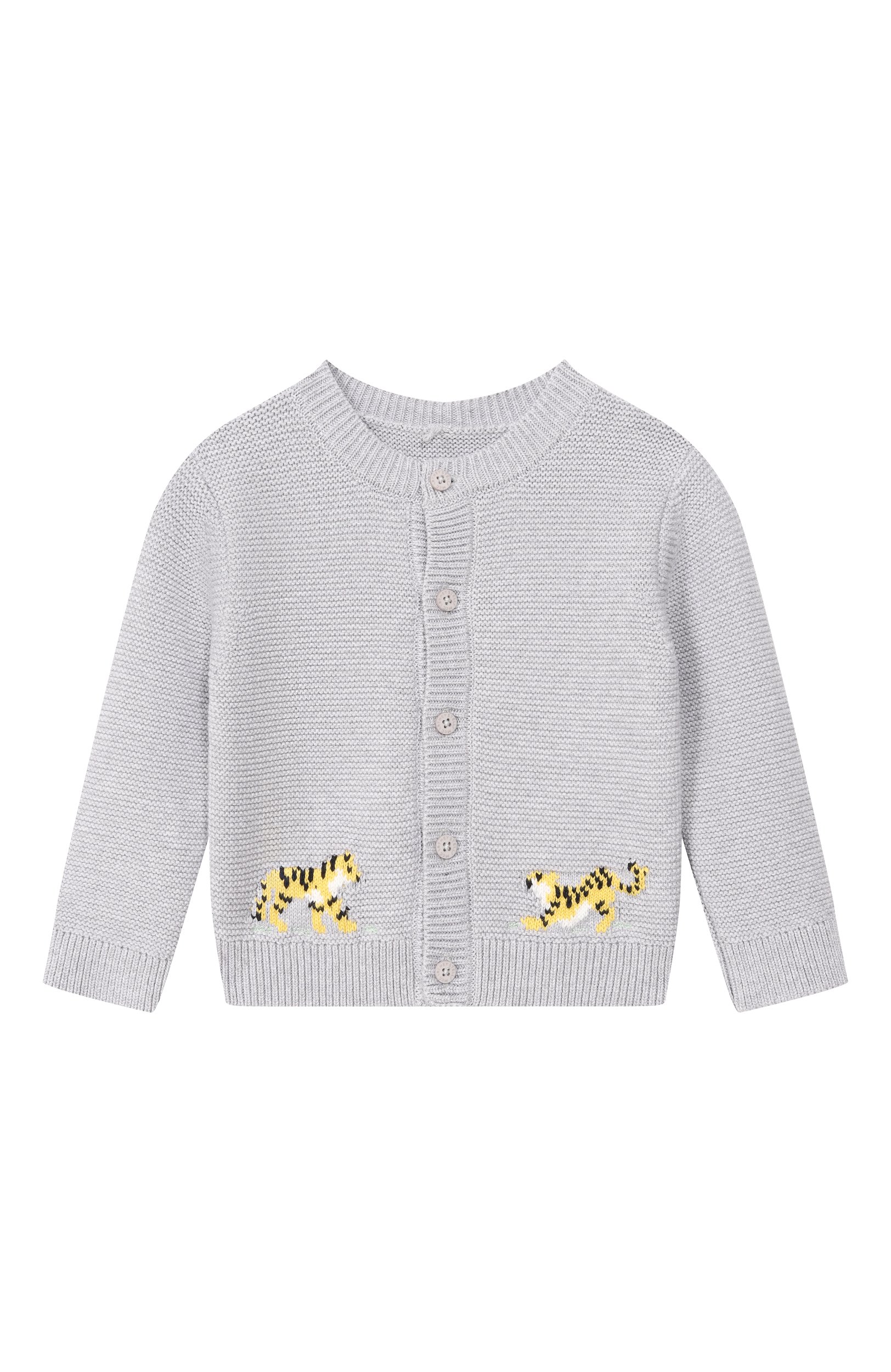 Хлопковый кардиган STELLA MCCARTNEY светло-серого цвета по цене 15900 руб., арт. TZ9040, фото 1 Хлопковый кардиган STELLA MCCARTNEY, арт. TZ9040, фото 1