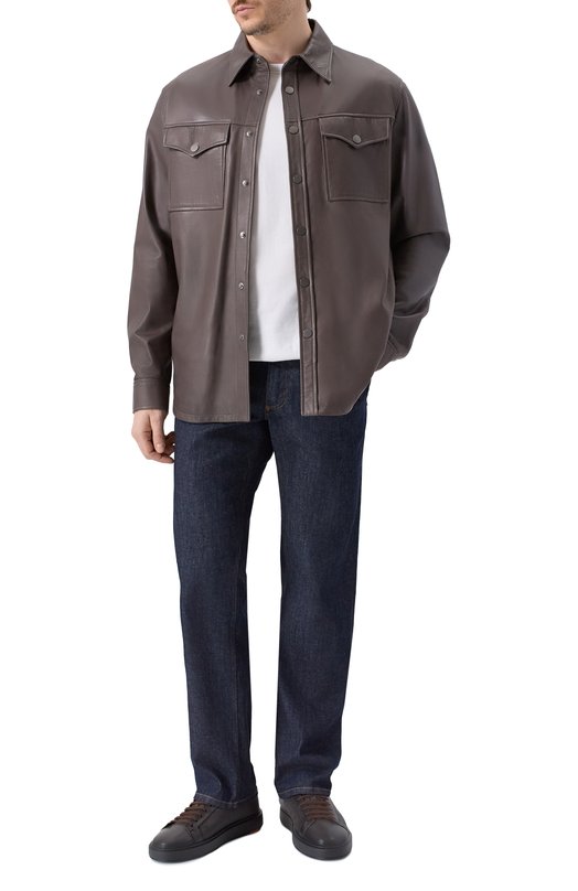 Кожаная куртка-рубашка MVST 54204/58-68 Коричневый  54204/58-68 Фото 2