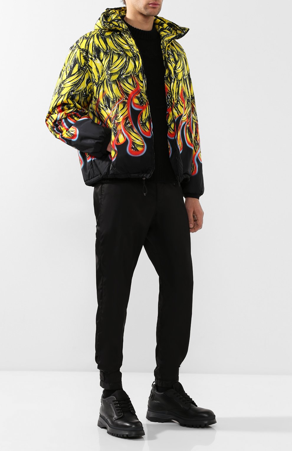 Кожаные ботинки с внутренней меховой отделкой PRADA разноцветного цвета по цене 83000 руб., арт. 4T3348-3V81-F0A13-A000, фото 2 Кожаные ботинки с внутренней меховой отделкой PRADA, арт. 4T3348-3V81-F0A13-A000, фото 2