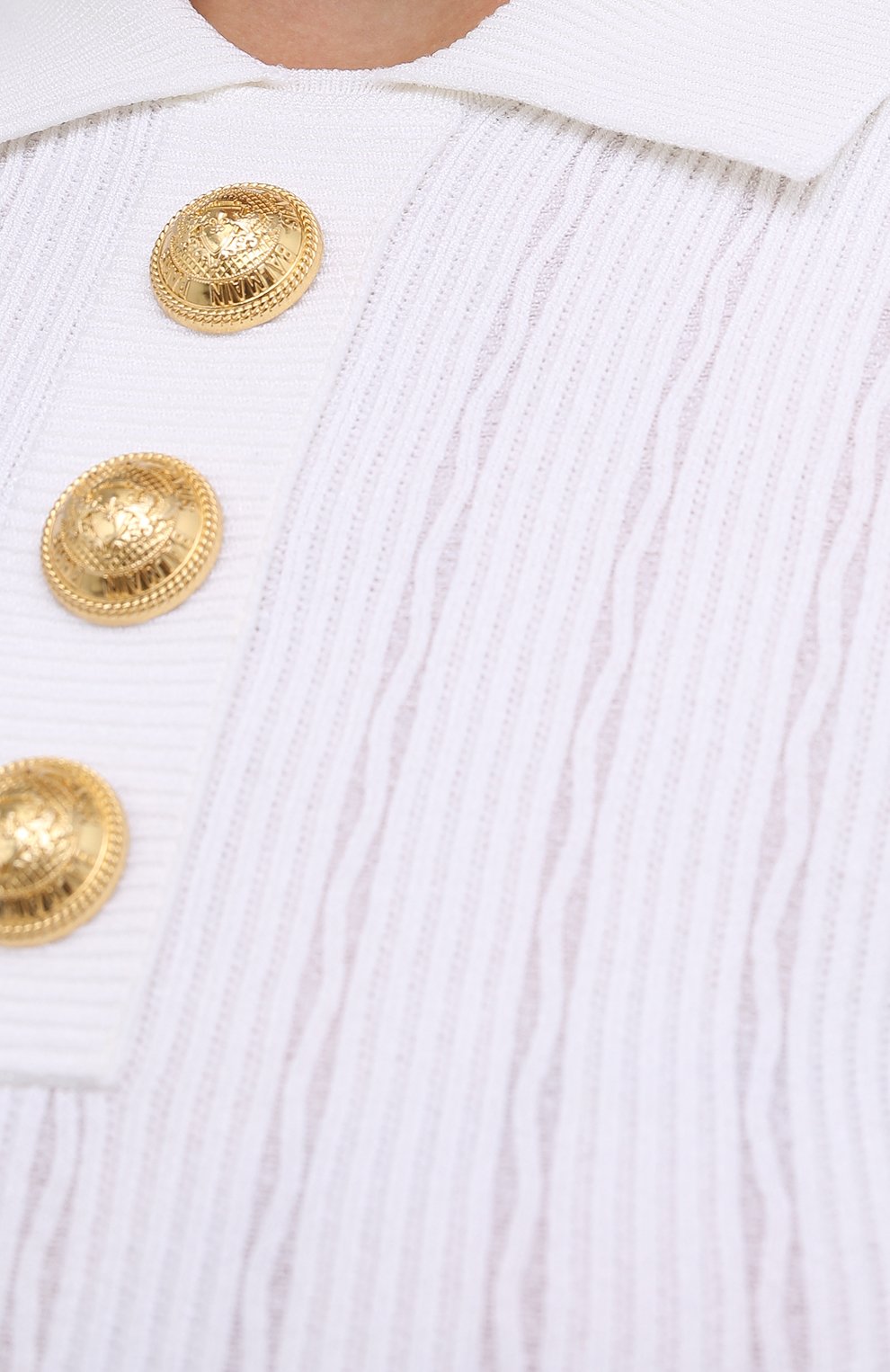 Платье из вискозы BALMAIN белого цвета по цене 178500 руб., арт. WF1R7020/K211, фото 5 Платье из вискозы BALMAIN, арт. WF1R7020/K211, фото 5