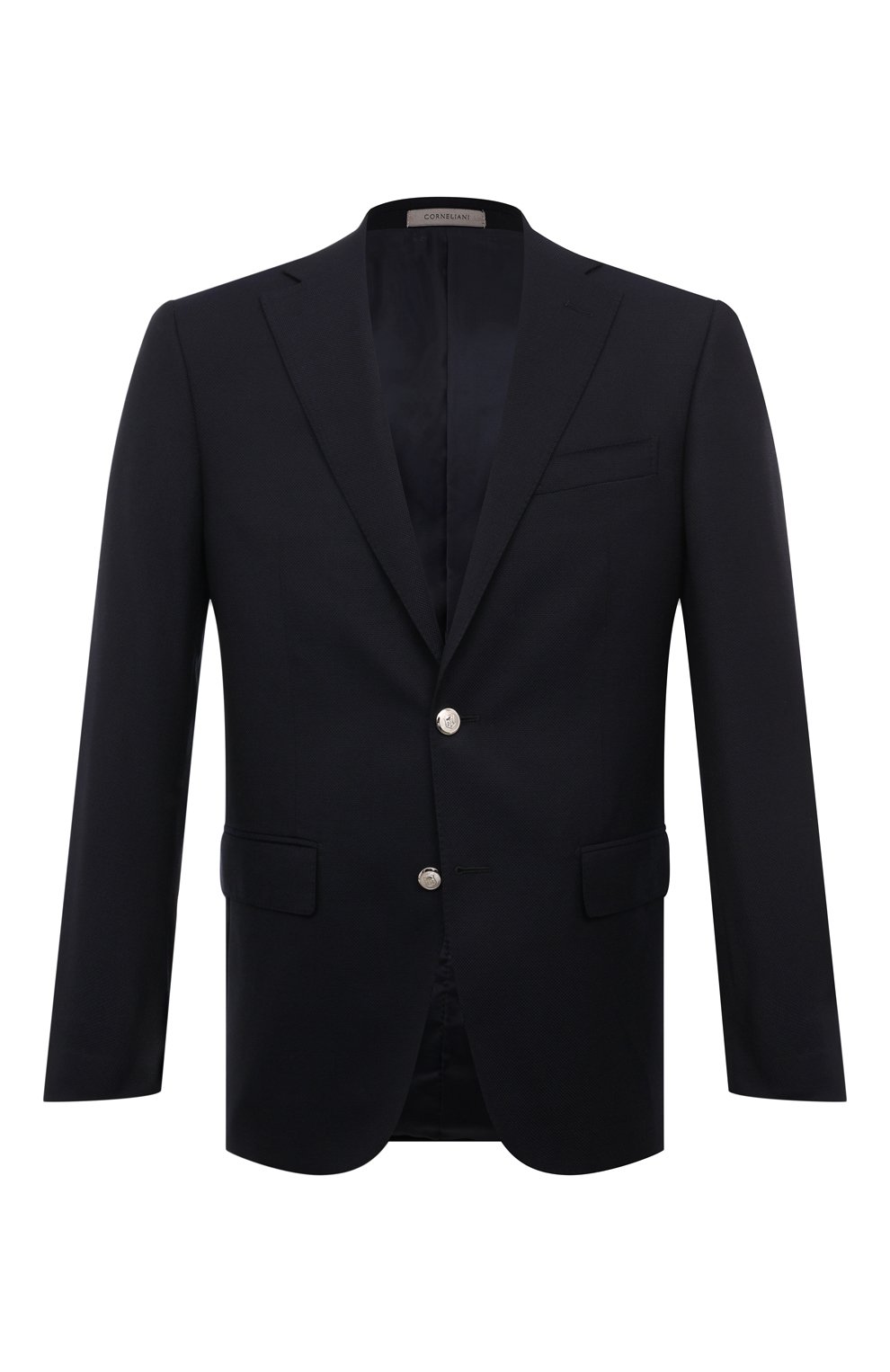 Шерстяной пиджак CORNELIANI темно-синего цвета по цене 99500 руб., арт. 946008-9418475, фото 1 Шерстяной пиджак CORNELIANI, арт. 946008-9418475, фото 1