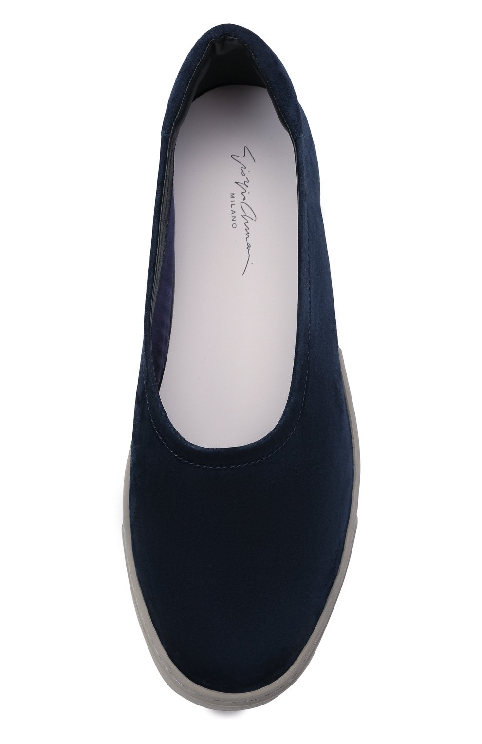 Замшевые слипоны GIORGIO ARMANI темно-синего цвета по цене 65850 руб., арт. X1Y002/XF462, фото 5 Замшевые слипоны GIORGIO ARMANI, арт. X1Y002/XF462, фото 5