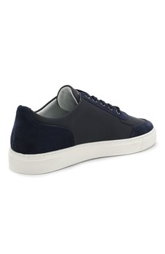 Мужские кожаные кеды HARRYS OF LONDON синего цвета, арт. NIMBLE TECH LEATHER/SUEDE | Фото 4 (Материал внутренний: Натуральная кожа; Подошва: Плоская; Статус проверки: Проверена категория; Материал утеплителя: Без утеплителя; Стили: Классический; Драгоценные камни: Проставлено; Материал сплава: Проставлено; Материал внешний: Натуральная кожа; Кросс-КТ: Низкие)