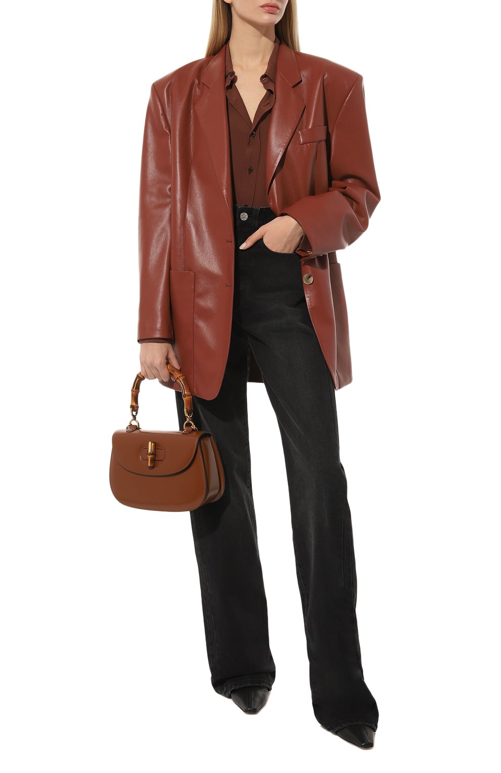 Сумка gucci bamboo 1947 medium GUCCI, арт. 672206 10ODT, фото 9