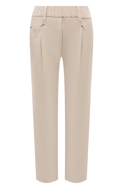 Женские хлопковые брюки BRUNELLO CUCINELLI, арт. MA126BP146