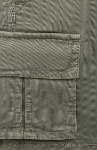 Хлопковые шорты IL GUFO зеленого цвета по цене 13450 руб., арт. P23PB174C6034/3, фото 3 Хлопковые шорты IL GUFO, арт. P23PB174C6034/3, фото 3