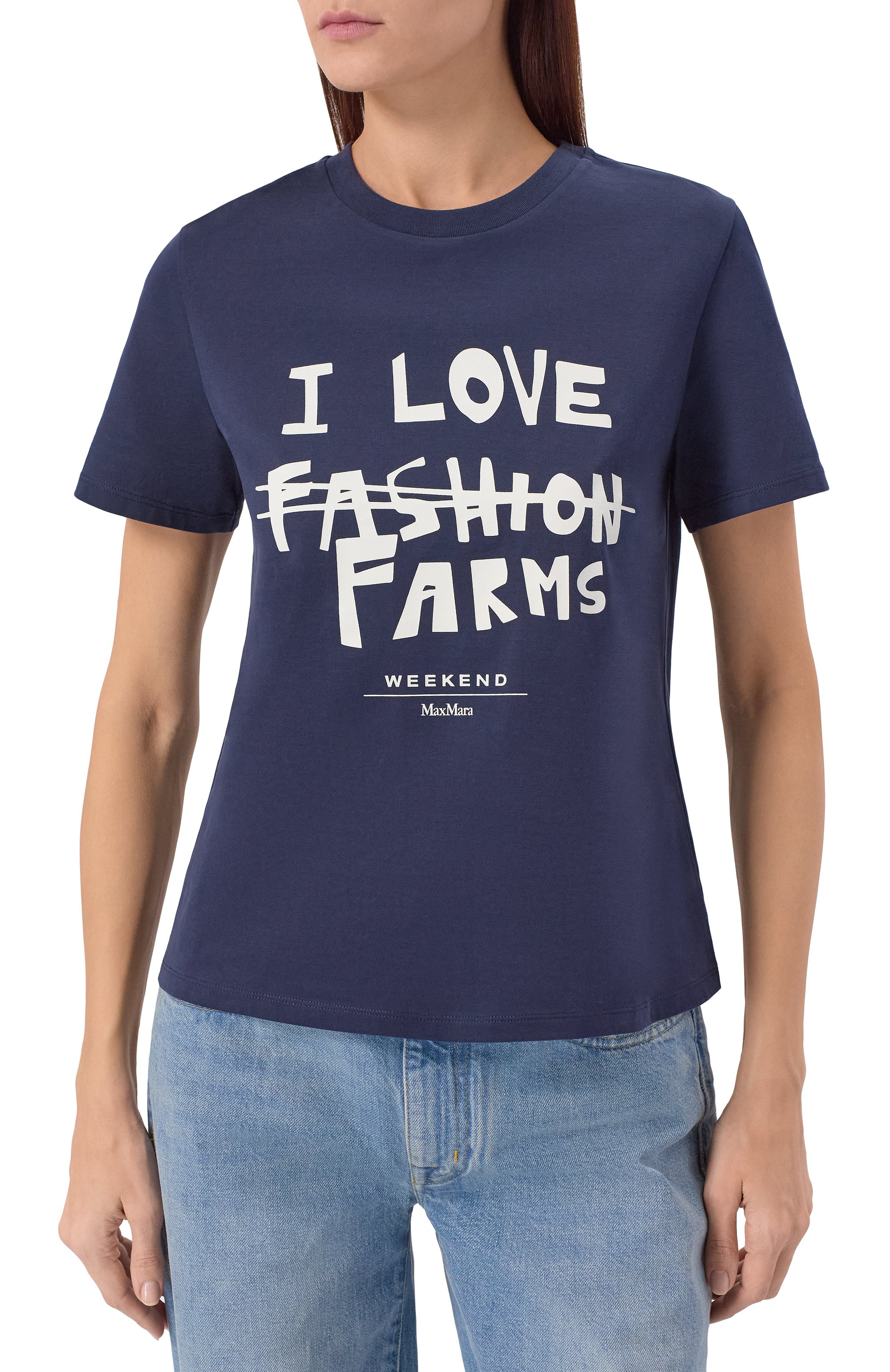 Хлопковая футболка WEEKEND MAX MARA, арт. CL0WN, фото 3