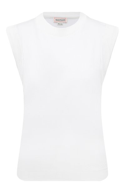 Женская хлопковая майка ALEXANDER MCQUEEN, арт. 709088/QLAB7