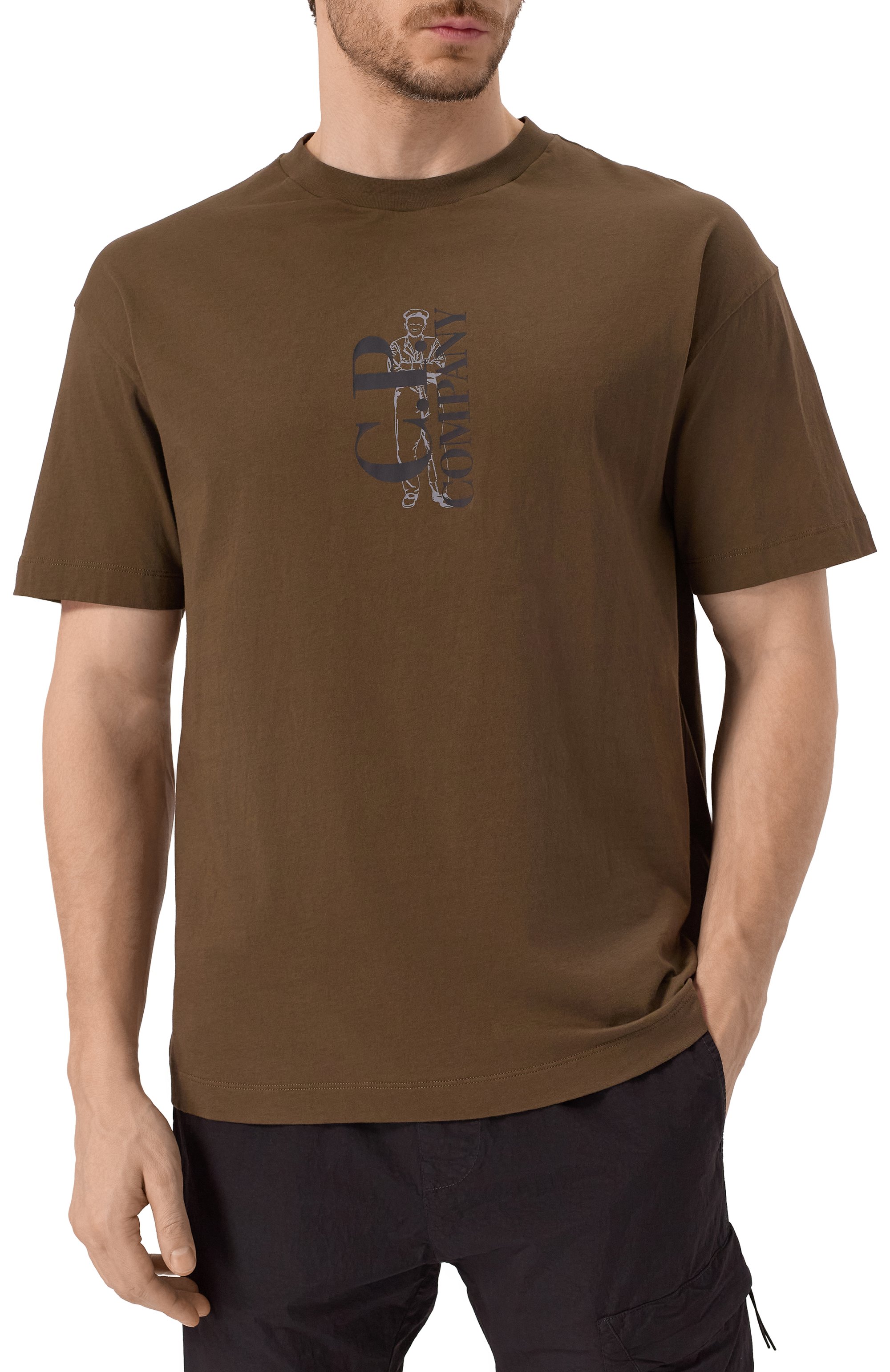 Хлопковая футболка C.P. COMPANY, арт. 18CMTS177A005100W, фото 3