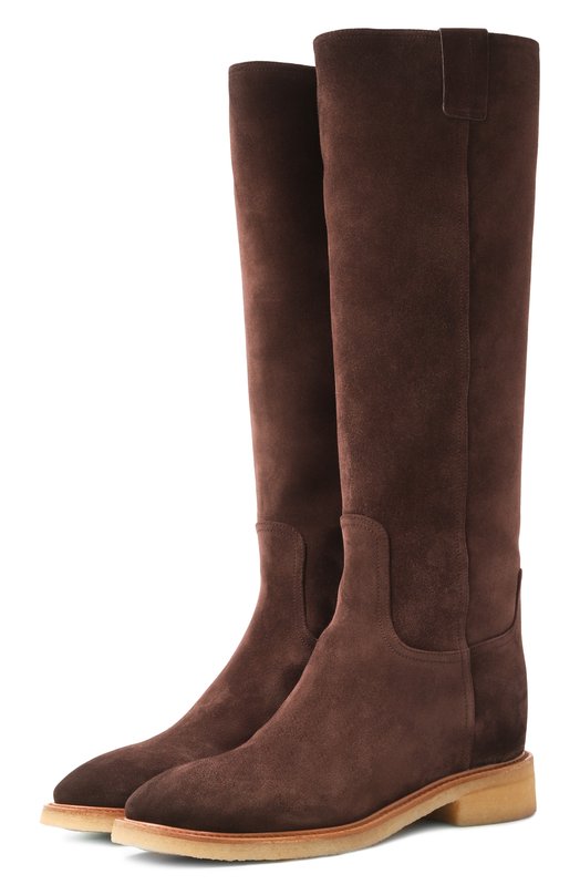 Замшевые сапоги Santoni WSHG71816PARNHSY Коричневый WSHG71816PARNHSY