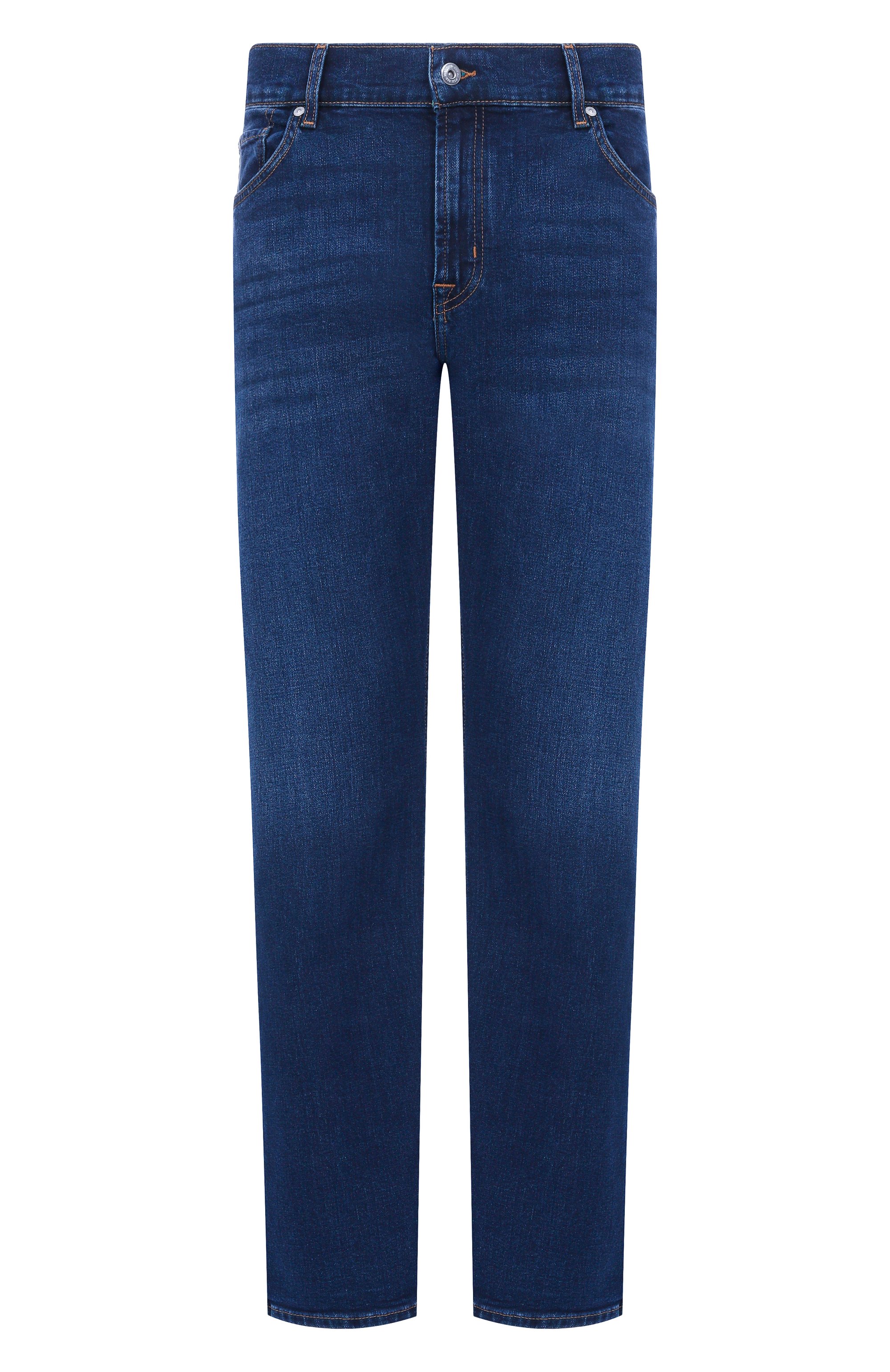 Джинсы straight 7 FOR ALL MANKIND темно-синего цвета по цене 32950 руб., арт. 7TE70F25-3M4, фото 1 Джинсы straight 7 FOR ALL MANKIND, арт. 7TE70F25-3M4, фото 1