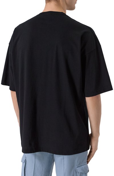 Футболка из хлопка и шелка KITON черного цвета по цене 61500 руб., арт. UMM062902, фото 4 Футболка из хлопка и шелка KITON, арт. UMM062902, фото 4