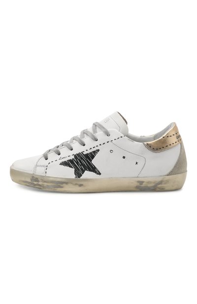 Кожаные кеды superstar GOLDEN GOOSE DELUXE BRAND, арт. GWF00102.F002028, фото 3