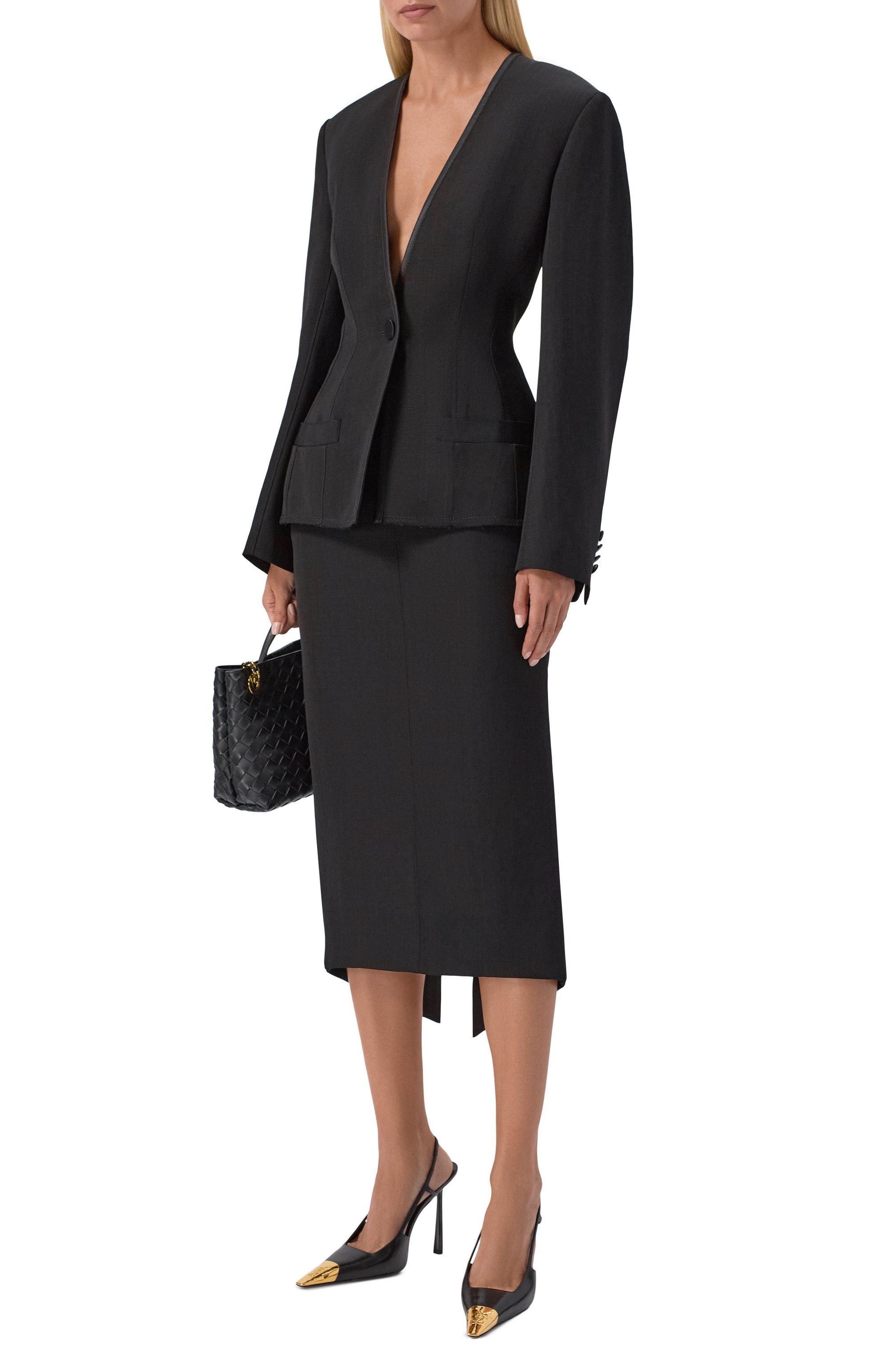 Жакет из вискозы и шелка LANVIN черного цвета по цене 389500 руб., арт. RW-JA0057-6314-E26, фото 2 Жакет из вискозы и шелка LANVIN, арт. RW-JA0057-6314-E26, фото 2