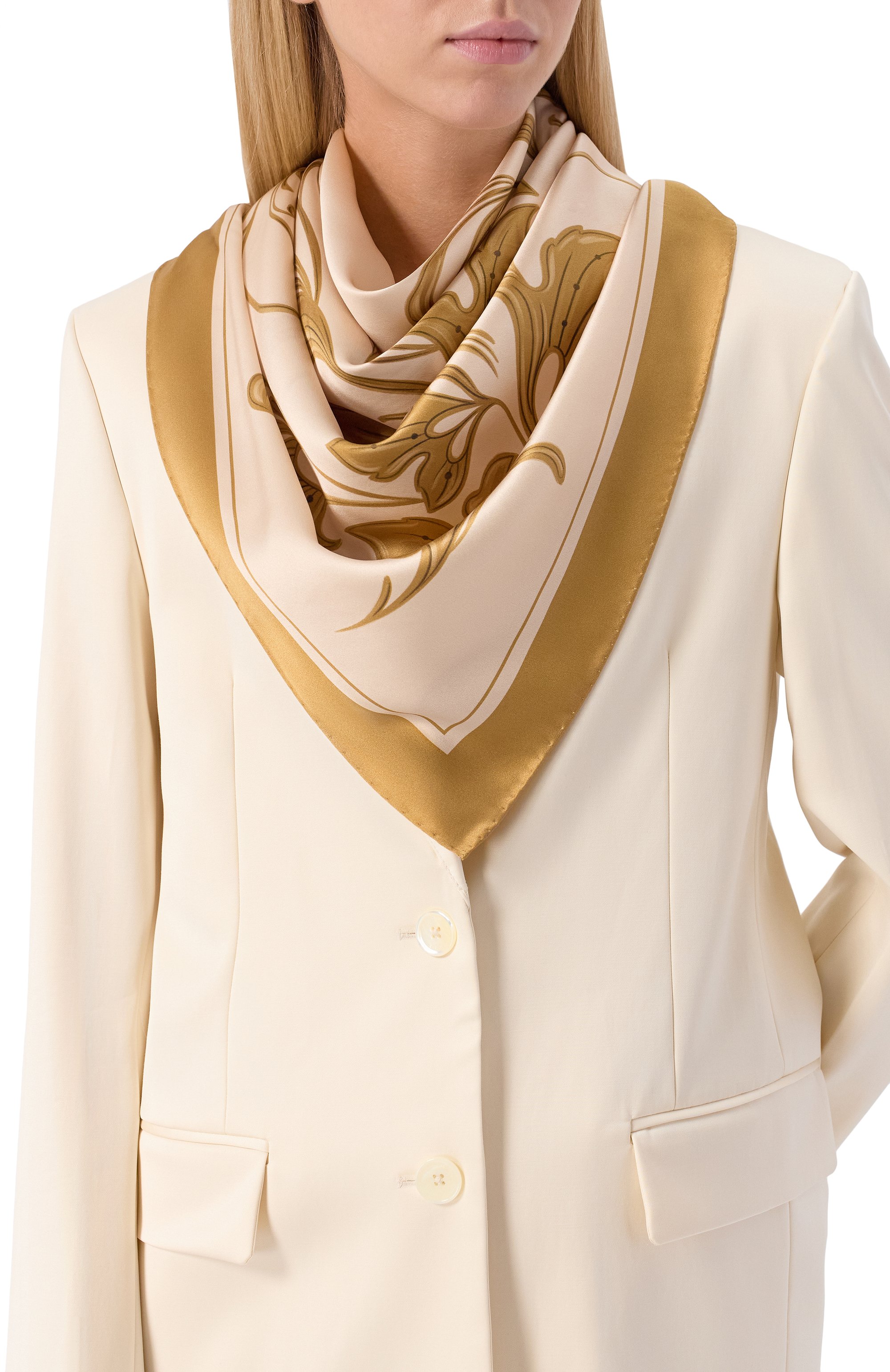 Шелковый платок ХОХЛОМА Х АЛЕНА АХМАДУЛЛИНА, арт. WTA111O, фото 2