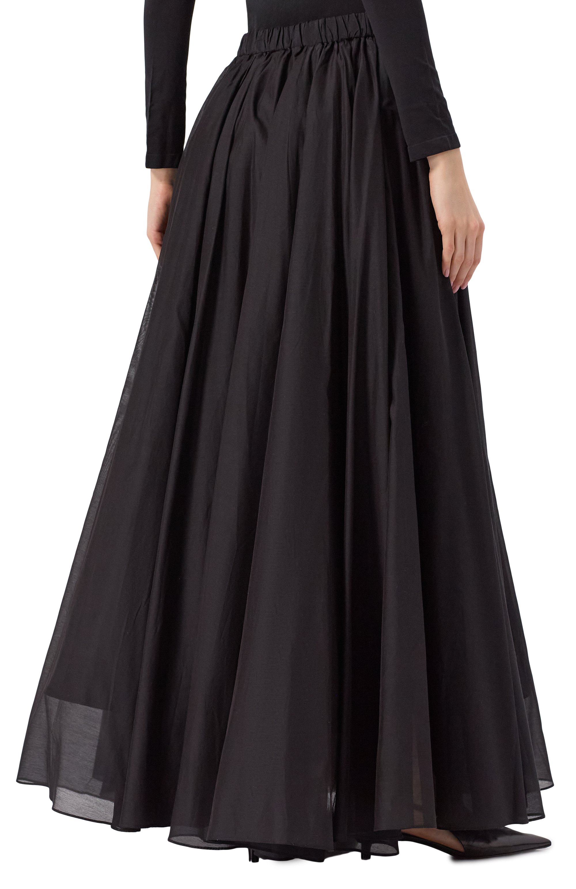 Юбка из хлопка и шелка CO черного цвета по цене 125000 руб., арт. 3374CSVS-S25, фото 4 Юбка из хлопка и шелка CO, арт. 3374CSVS-S25, фото 4