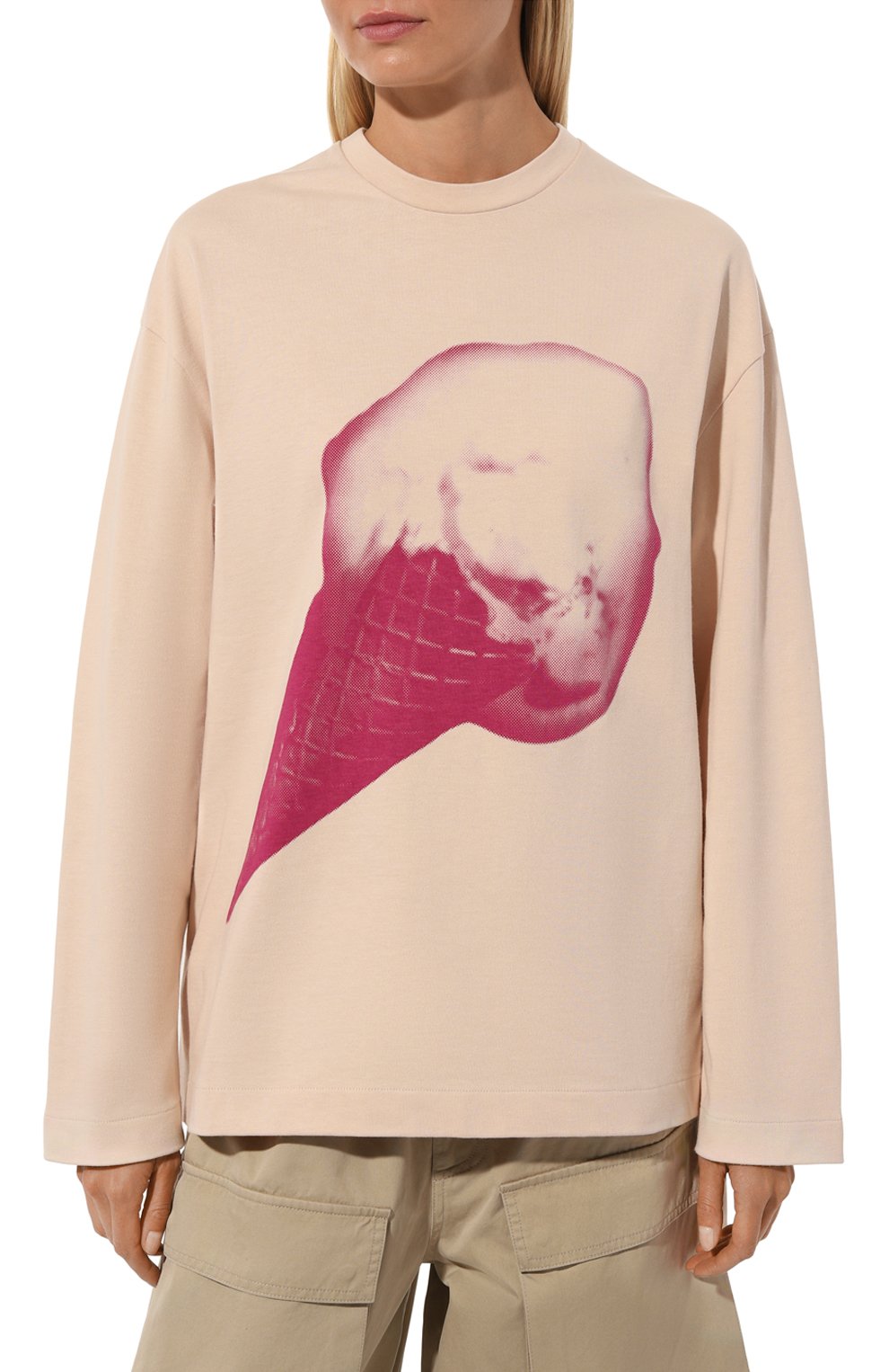 Хлопковый лонгслив JIL SANDER, арт. J03GC0120/J20219, фото 3