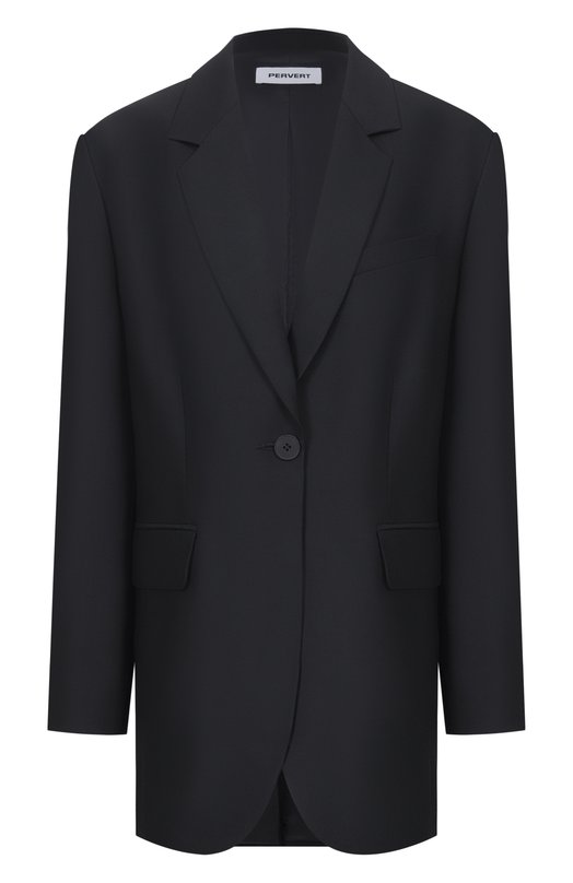 Шерстяной жакет Pervert PE25/JA04/60-08 Чёрный PE25/JA04/60-08