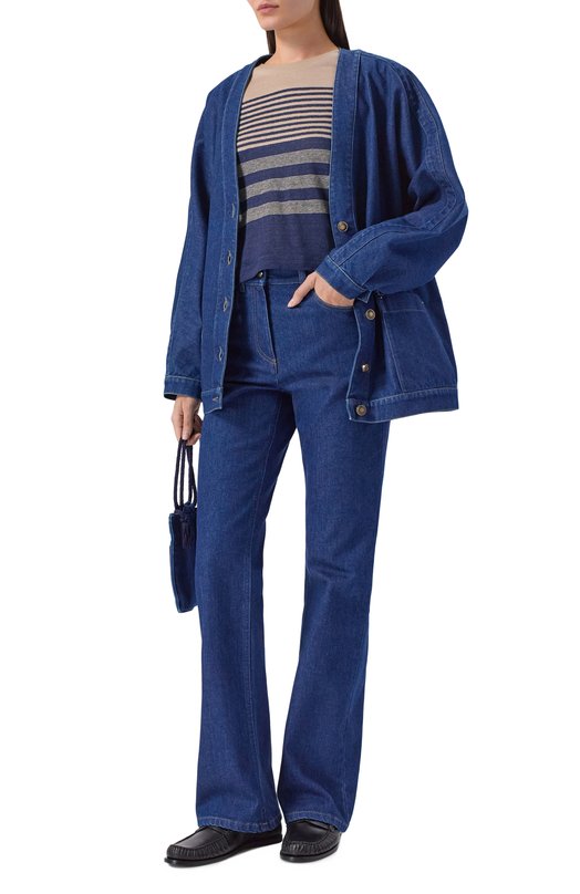 Льняная футболка Giorgio Armani GW003264/AF24984 Синий  GW003264/AF24984 Фото 2