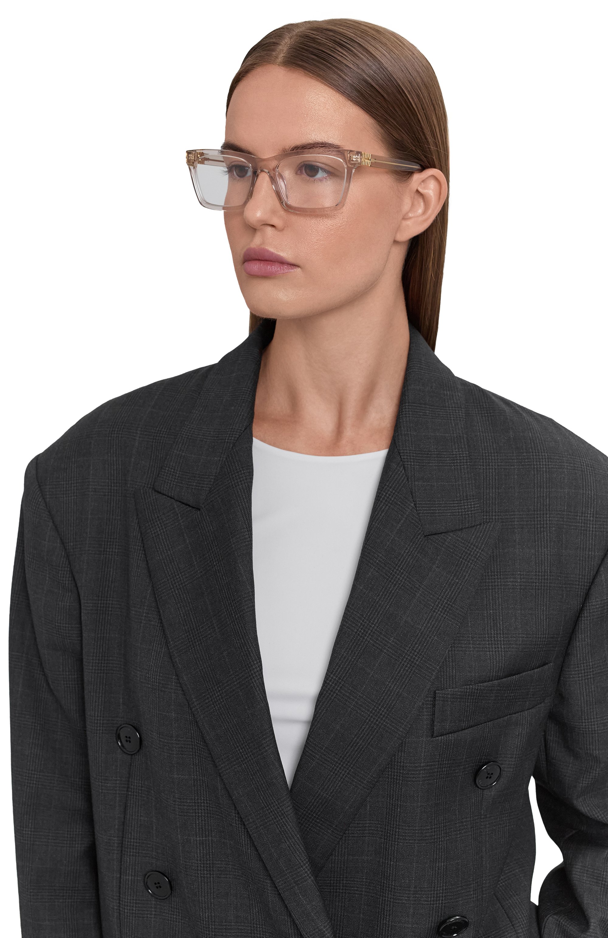 Оправа MIU MIU прозрачного цвета по цене 43650 руб., арт. 04WV-12U101, фото 2 Оправа MIU MIU, арт. 04WV-12U101, фото 2