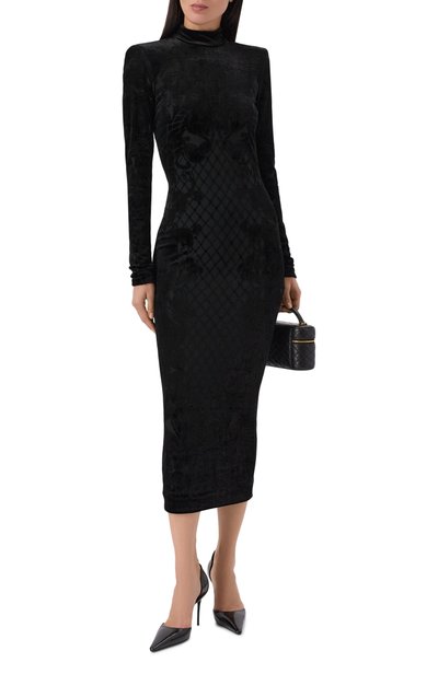 Женское бархатное платье BALMAIN, арт. HF1RR169/JM22