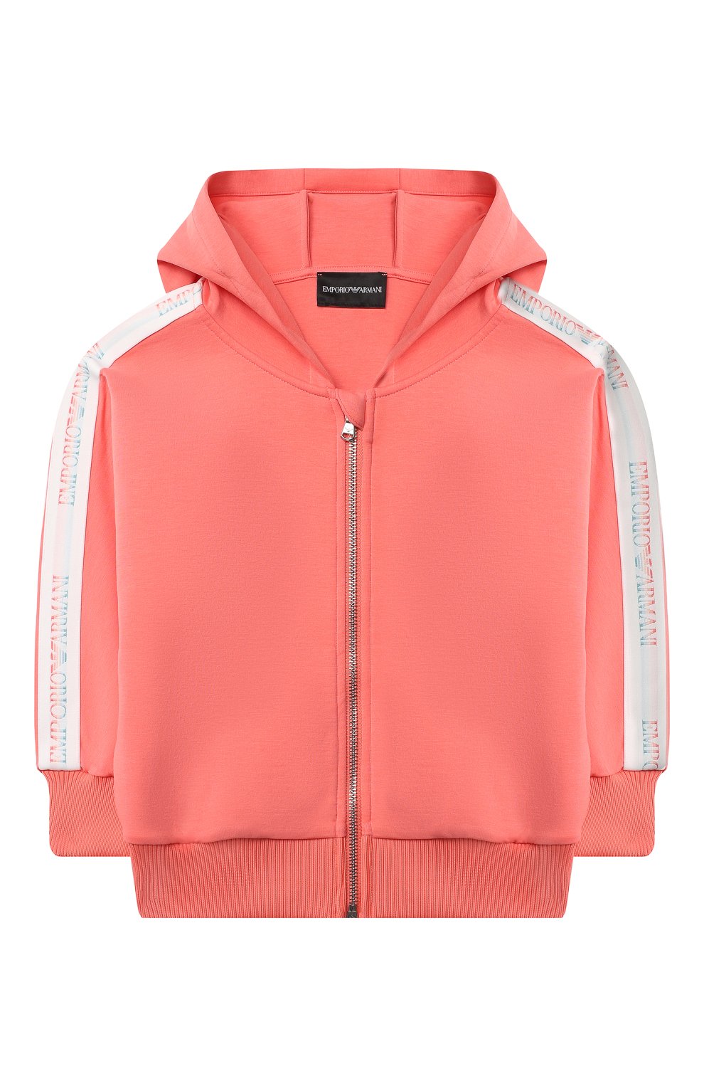 Хлопковая толстовка EMPORIO ARMANI кораллового цвета по цене 18150 руб., арт. 3K3M08/1JHSZ, фото 1 Хлопковая толстовка EMPORIO ARMANI, арт. 3K3M08/1JHSZ, фото 1