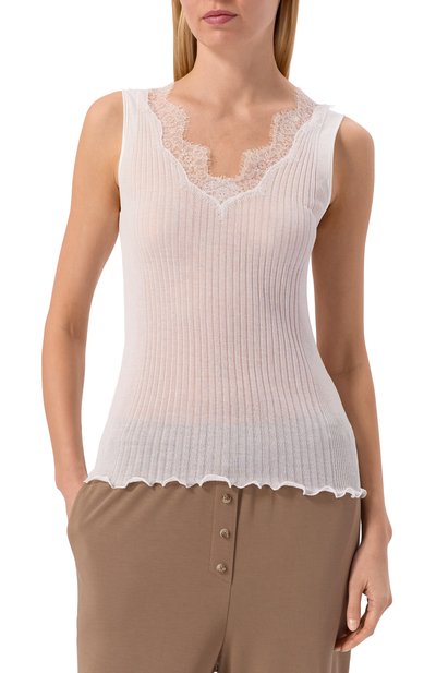 Хлопковый топ ZIMMERLI белого цвета по цене 23200 руб., арт. 207-2801, фото 3 Хлопковый топ ZIMMERLI, арт. 207-2801, фото 3