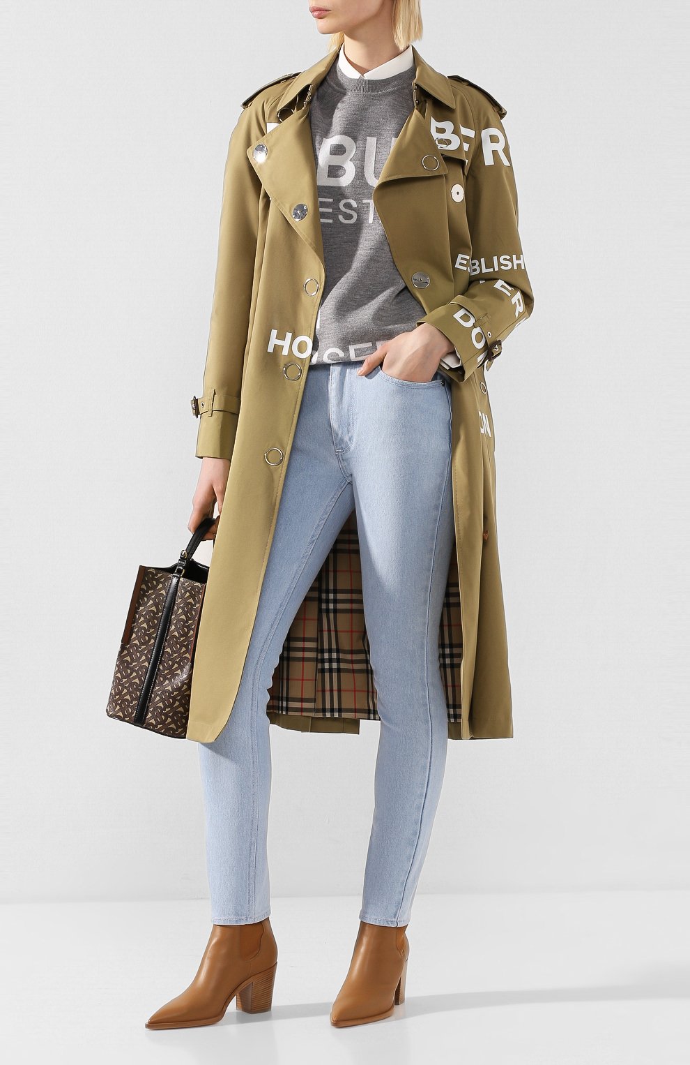 Джинсы BURBERRY голубого цвета по цене 66900 руб., арт. 8027448, фото 2 Джинсы BURBERRY, арт. 8027448, фото 2