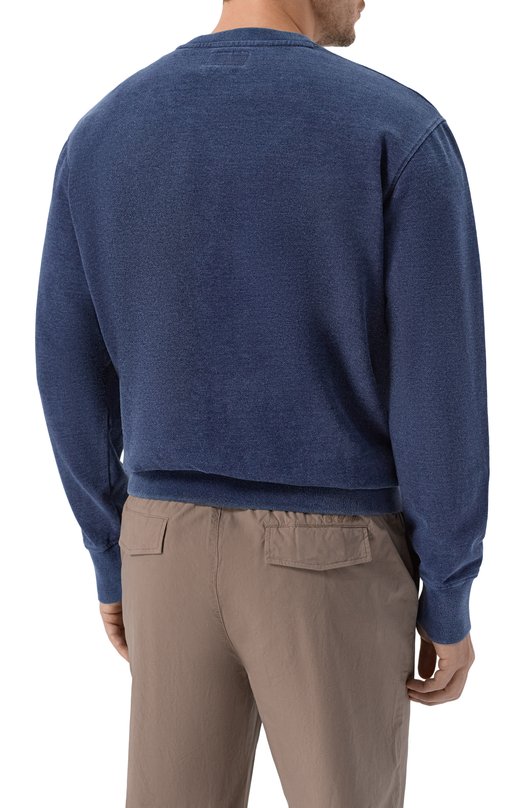 Хлопковый свитшот MC2 Saint Barth C00P001-00490L/C00PER Синий  C00P001-00490L/C00PER Фото 4