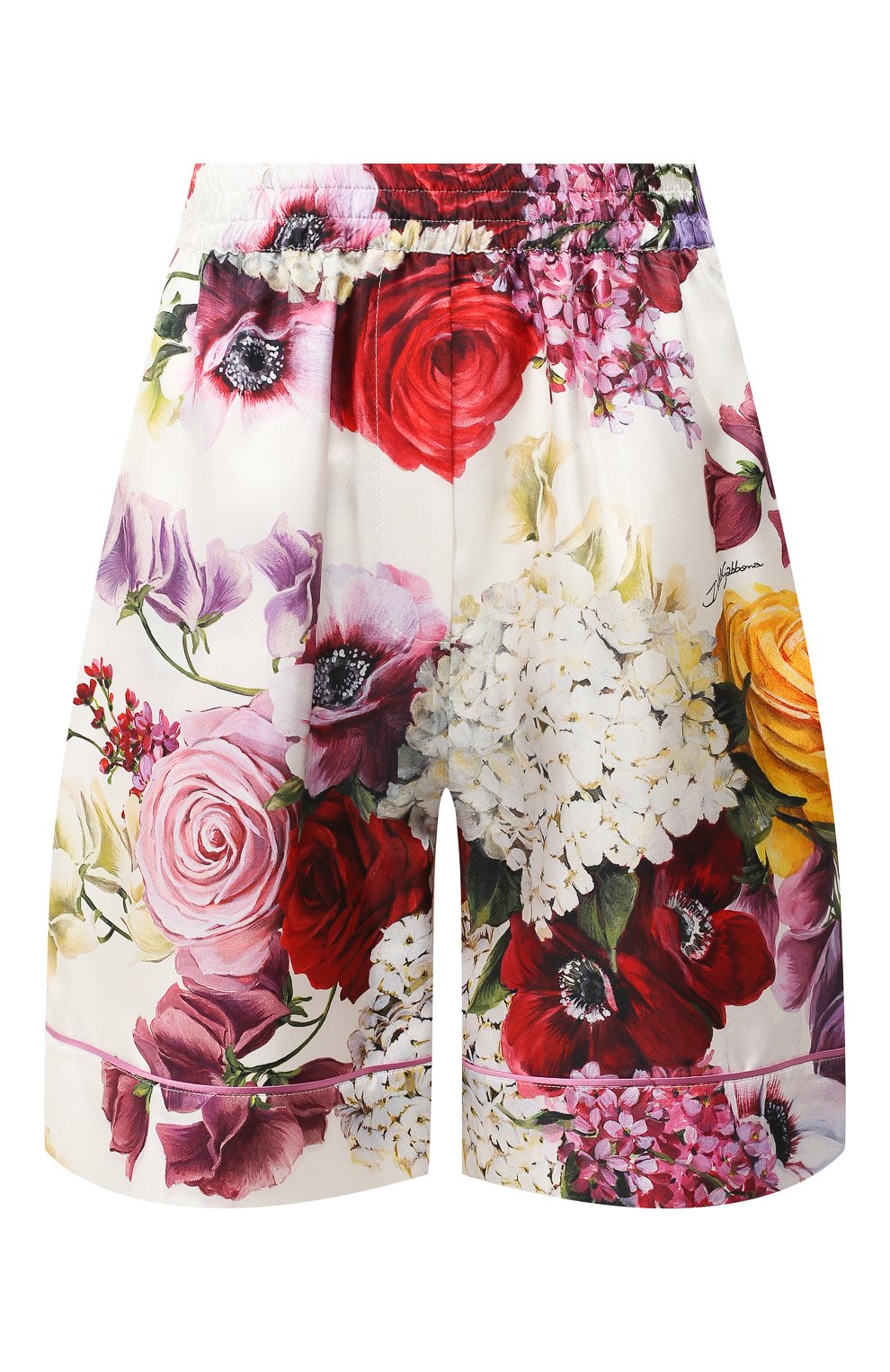 Шелковые шорты DOLCE & GABBANA разноцветного цвета по цене 109500 руб., арт. FTAM7T/HS10D, фото 1 Шелковые шорты DOLCE & GABBANA, арт. FTAM7T/HS10D, фото 1
