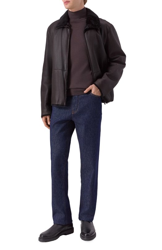 Дубленка из овчины Giorgio Armani GM001951/AF20477 Коричневый  GM001951/AF20477 Фото 2