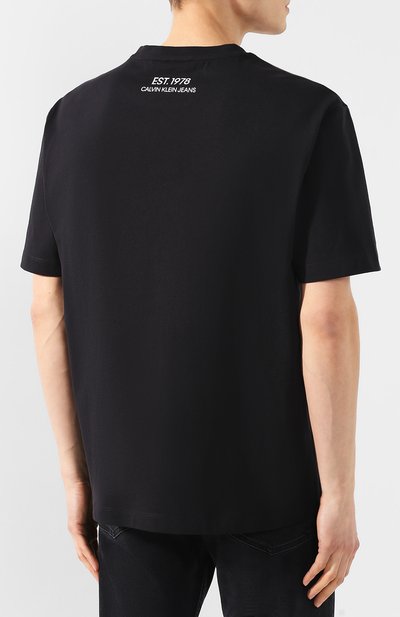 Хлопковая футболка EST.1978 CALVIN KLEIN JEANS, арт. J90J900107, фото 4
