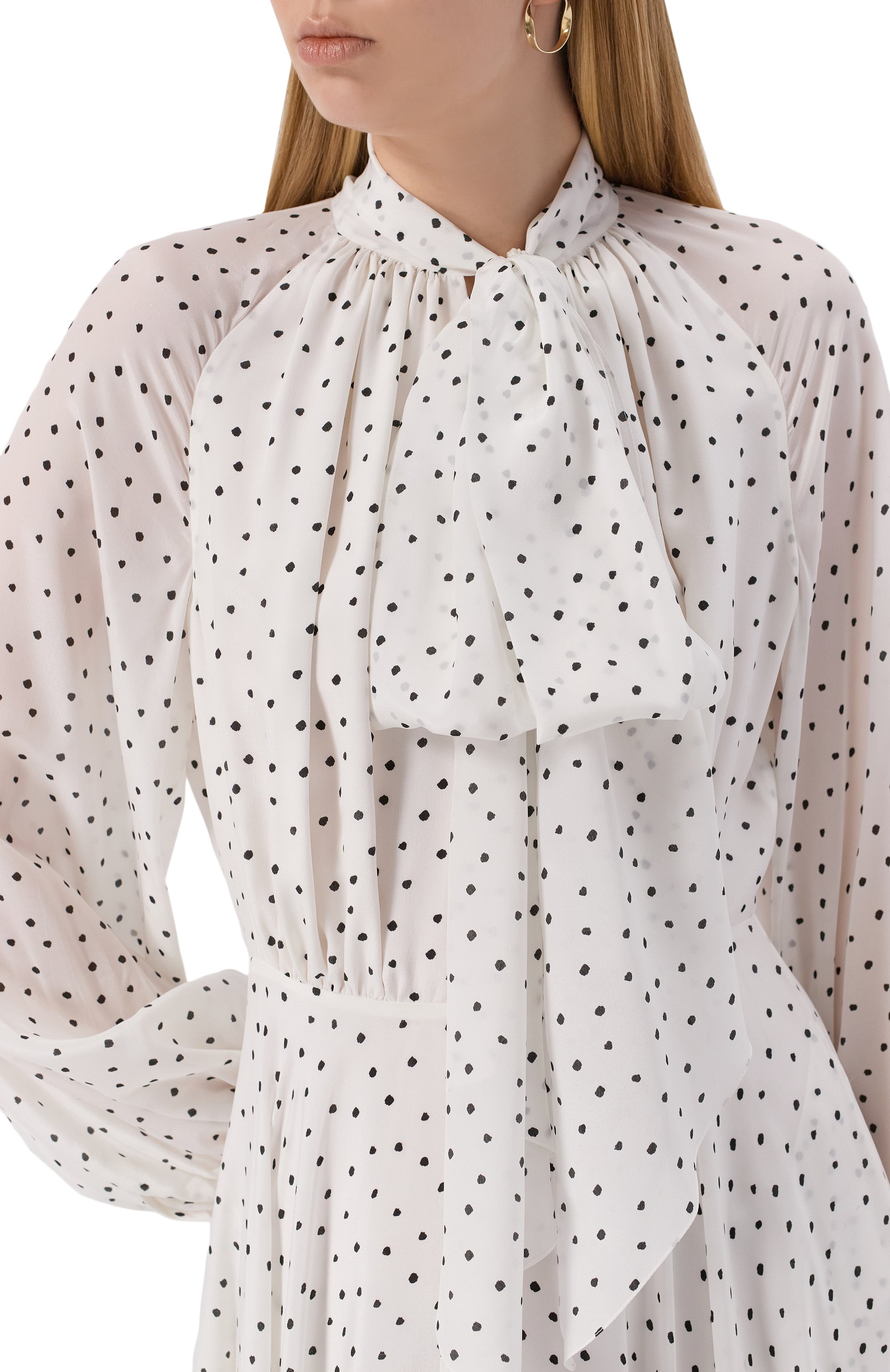 Шелковое платье YVON белого цвета по цене 129800 руб., арт. 0 160017, фото 4 Шелковое платье YVON, арт. 0 160017, фото 4