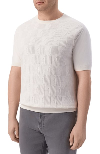 Хлопковый джемпер STEFANO RICCI белого цвета по цене 103000 руб., арт. K818111G10/F26277, фото 3 Хлопковый джемпер STEFANO RICCI, арт. K818111G10/F26277, фото 3