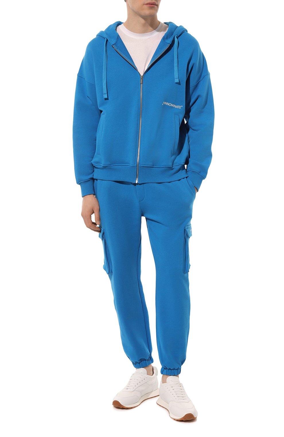 Хлопковая толстовка HINNOMINATE синего цвета по цене 18050 руб., арт. HUS3/HNM184, фото 2 Хлопковая толстовка HINNOMINATE, арт. HUS3/HNM184, фото 2