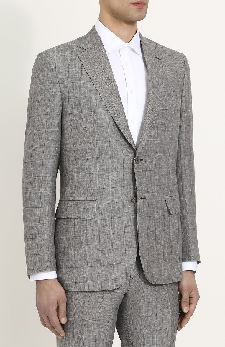 Костюм из смеси шерсти и льна с шелком BRIONI, арт. RA0J0L/P7AN5/BRUNIC0/2, фото 2