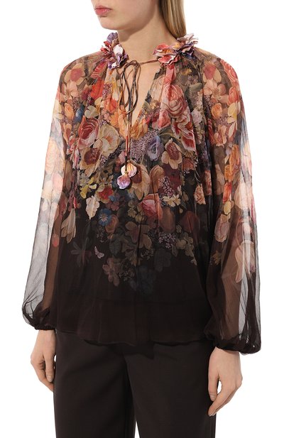 Шелковая блузка ZIMMERMANN, арт. 3825TF231, фото 3