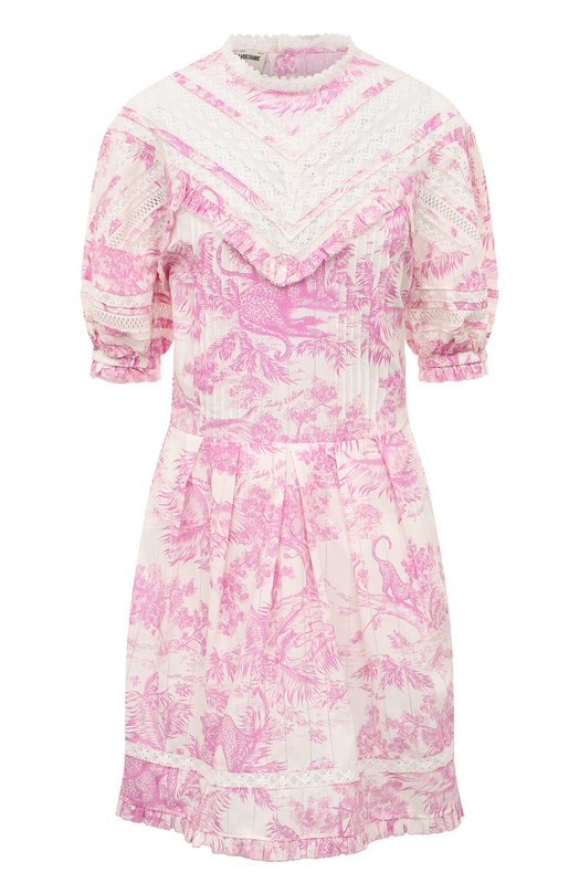 

Хлопковое платье Zadig and Voltaire, Розовый