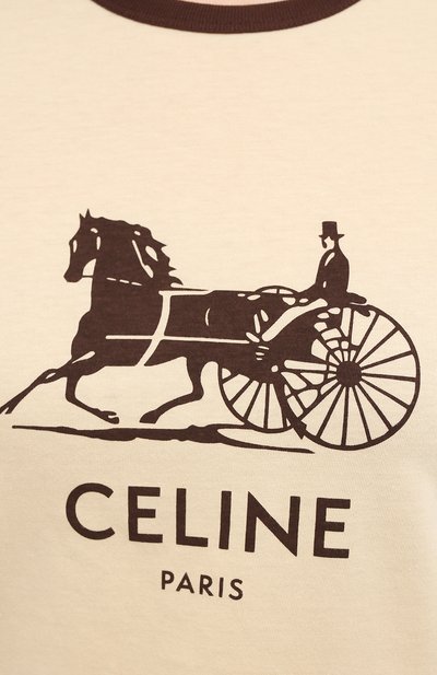 Хлопковая футболка CELINE, арт. 2X575114L, фото 5