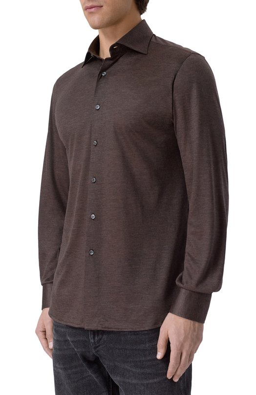 Кашемировая рубашка MVST MAN SHIRT L/S/15804 Коричневый  MAN SHIRT L/S/15804 Фото 3